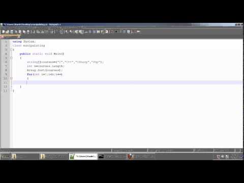 Manipulating string Array In C Net Tamil