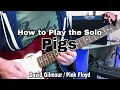 How to Play the Solo - PIGS - PINK FLOYD (David Gilmour). Guitar lesson / tutorial.