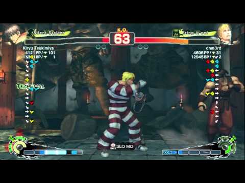 Super Street Fighter IV AE - dnm3rd (Cody) Vs Kiryu Tsukimiya (Guy)