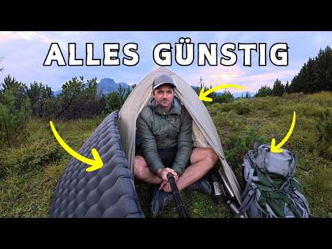 Übernachten mit GÜNSTIGER Ausrüstung