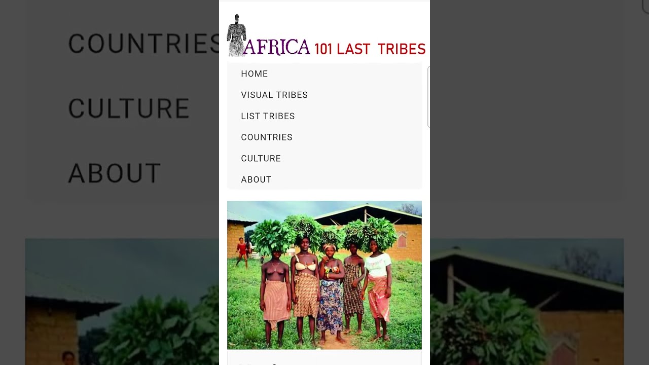 Africa 101 Last Tribes ❤️🖤💚 📚📱 
