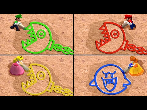 Mario Party Superstars Minigames - Luigi Vs Mario Vs Daisy Vs Peach (Master Difficulty)