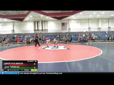 98 Lbs Quarterfinal - Donte`Vyus Briscoe, IN Vs Gage Turnblom, MI 9bba