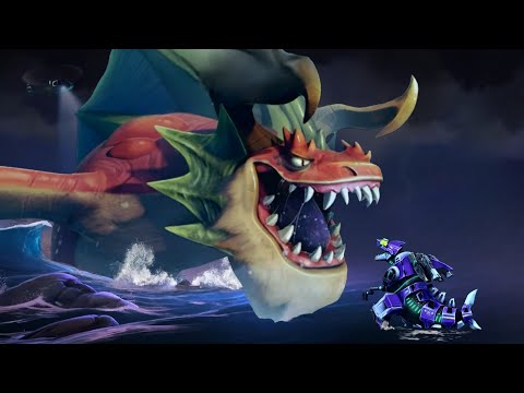 SHARKNAROK VS MECHA SHARKJIRA! - Hungry Shark Evolution VS Hungry Shark World