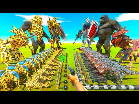 King Kong vs Shadow Itself | The Mutant Dinosaurs Went Crazy - Animal Revolt Battle Simulator