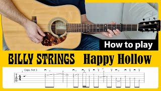 How to play "Happy Hollow" - Billy Strings - Guitar Lesson with Tab
