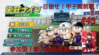 [参加型栄冠ナイン]リスナーと一緒に目指せ！全国制覇！　初見さん大歓迎　#45 　パワプロ