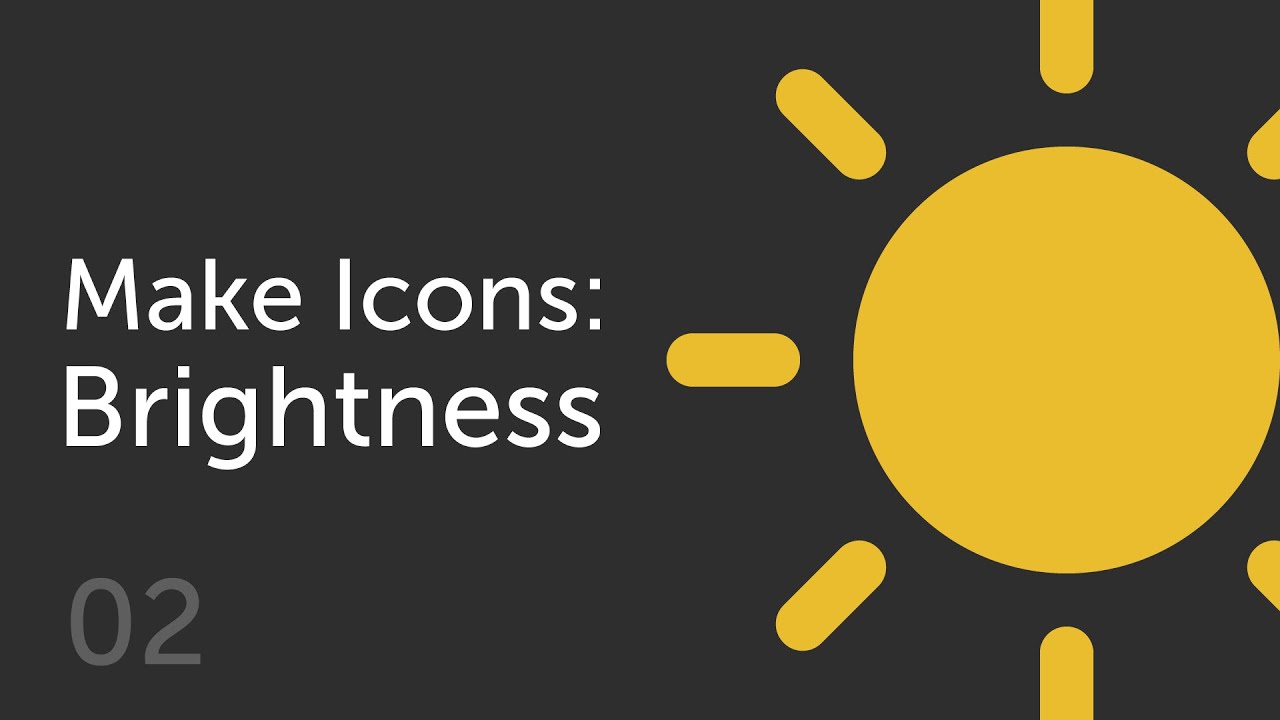 How to Make a Brightness Icon  | Make Icons 02