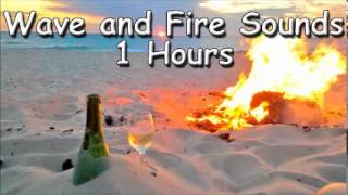 YOGA MUSIC - Sleep with the ocean and fire sound 1 hour of sea sounds relax meditation zen music