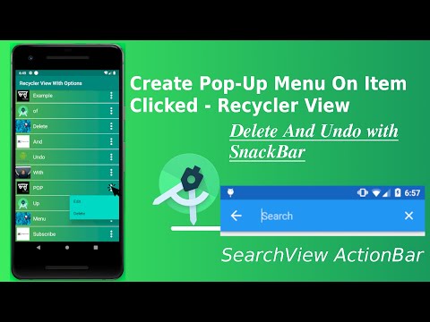 Recycler View In Android Studio | Search Items Using SearchView Action Bar Filter Items