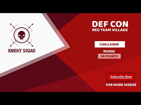 DEF CON 29 Red Team Village :  Morse Challenge Walkthrough