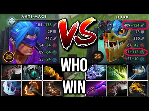 Epic Full Items Battle - Slark Vs Anti Mage The Agility God Vs Monster Farmer 32KIlls | Crazy Dota 2