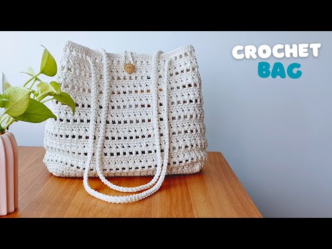 Easy Crochet Tote Bag | Crochet Net Bag You can make it for a gift | ViVi Berry Crochet