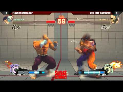 SSF4 AE2012 FlawlessMatador vs VxG EMP Santhrax - Savage Saturdays #14 Tournament