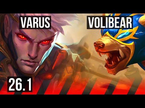 VARUS vs VOLIBEAR (TOP) | 47K damage | EUNE Master | 26.1