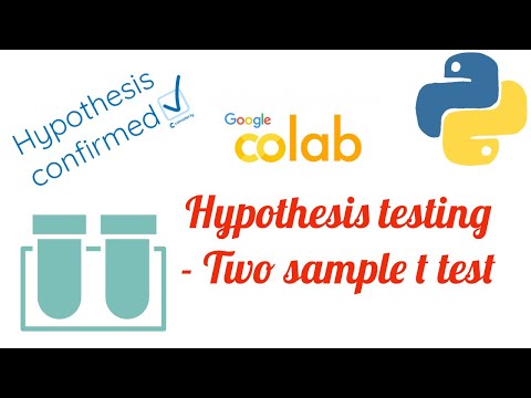 Hypothesis Testing Two Sample T Test Google Colab Python