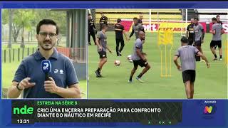 Série B 2026: Criciúma enfrenta Náutico fora de casa na estreia