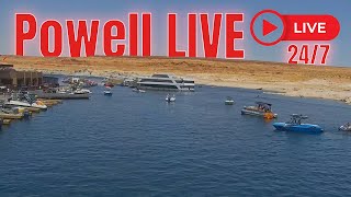 LIVE 24/7 | Lake Powell Marina Cam | Boats, Sunsets & Marina views! live webcam