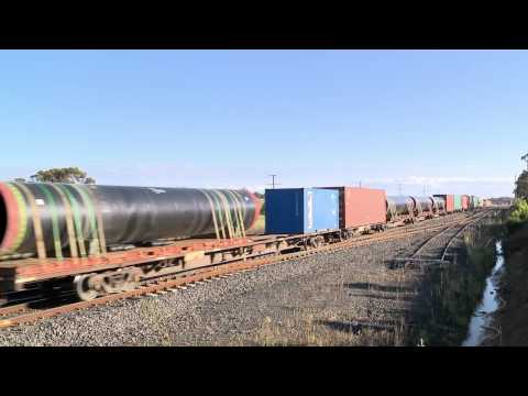 Long Freight Train near Kilmore East - PoathTV Australian Trains and Railroads