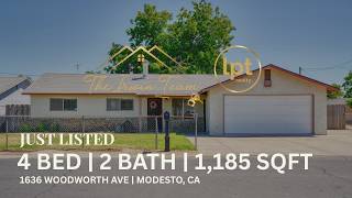 Just Listed in Modesto CA | 1636 Woodworth Ave | RV Parking, Updated Kitchen & Newer AC