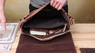 Сумка чоловіча 14420 Vintage коричнева