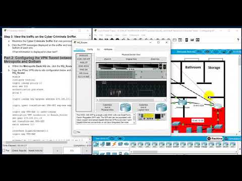 4.3.3.4 Packet Tracer - Configuring VPN Tunnel Mode