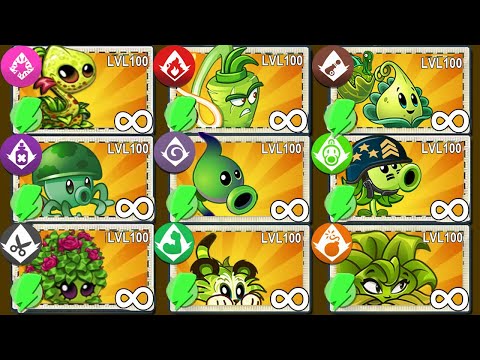 BIG Tournament 36 GREEN Plants Vs All Zombies - Who Will Win? - Pvz 2 Plant vs Plant