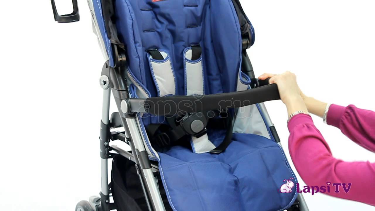 Peg-Perego Si - коляска прогулочная на шасси Dark Grey  цвет Manri (черная с цветным принтом)