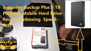 Seagate - Backup Plus 5 TB Portable Mobile Hard Drive-Review-Unboxing Test