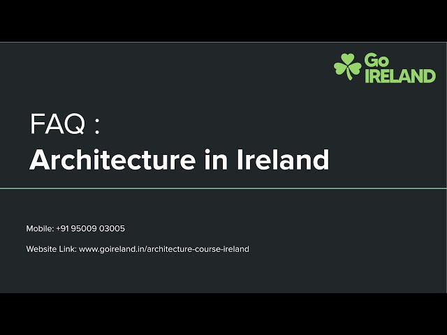 FAQ : Architecture in Ireland