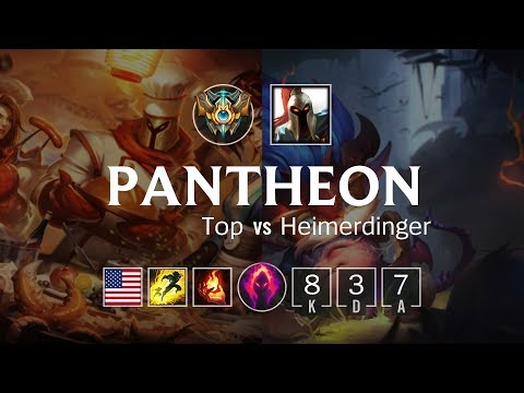 Pantheon Top vs Heimerdinger - NA Challenger Patch 8.23