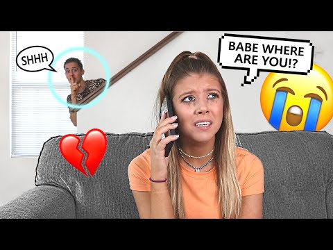 MISSING BOYFRIEND PRANK ON GIRLFRIEND!! *SHE CRIED*
