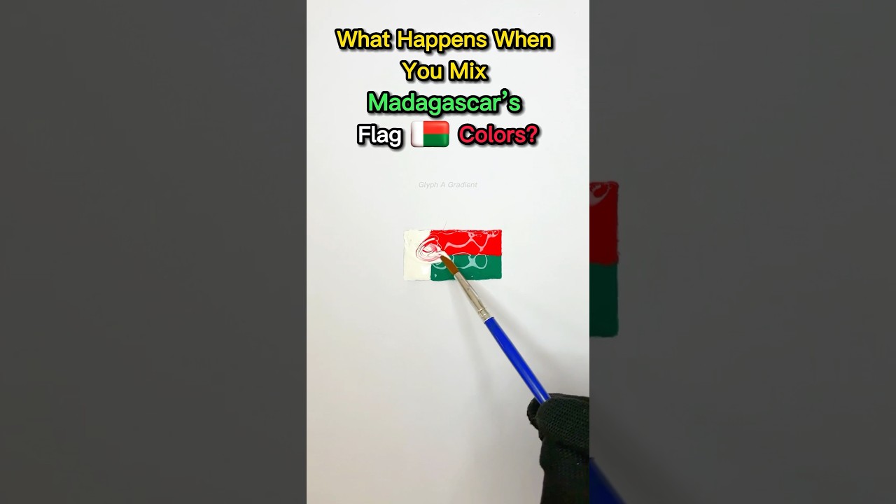 Mixing Madagascar Flag Colors! 🇲🇬✨ What Color Comes Out? 🎨🤯