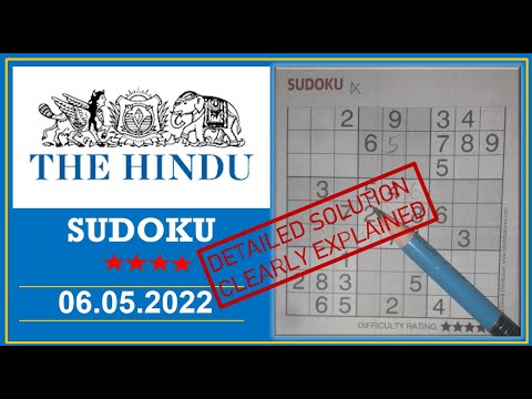 How to Solve 4 Star Hindu  Sudoku May 06, 2022 -  Step By Step Solution