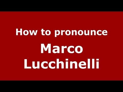 How to pronounce Marco Lucchinelli (Italian/Italy)  - PronounceNames.com