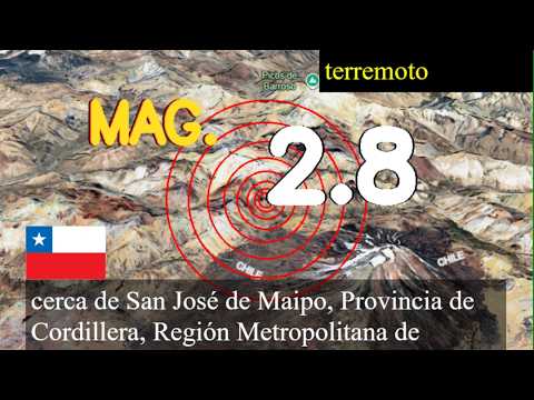 😱🚨  Terremoto cerca de San José de Maipo, Provincia de Cordillera, Región Metropolitana de Santiago,