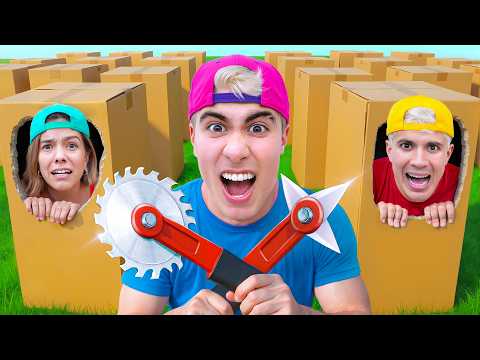 JUGANDO A LAS ESCONDIDAS EN CAJAS DE CARTON !!