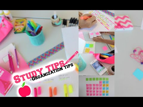 Back to school: Study tips + Organization tips!