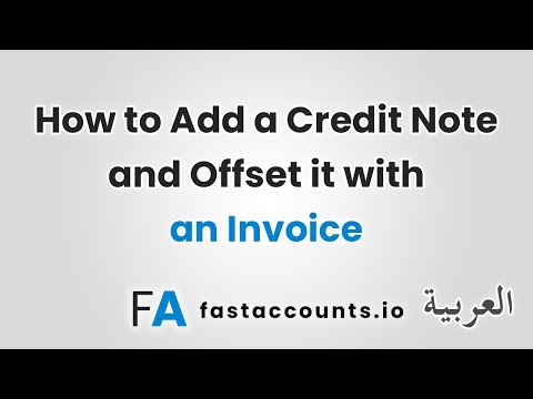 How to Add a Credit Note and Offset it with an Invoice-العربية