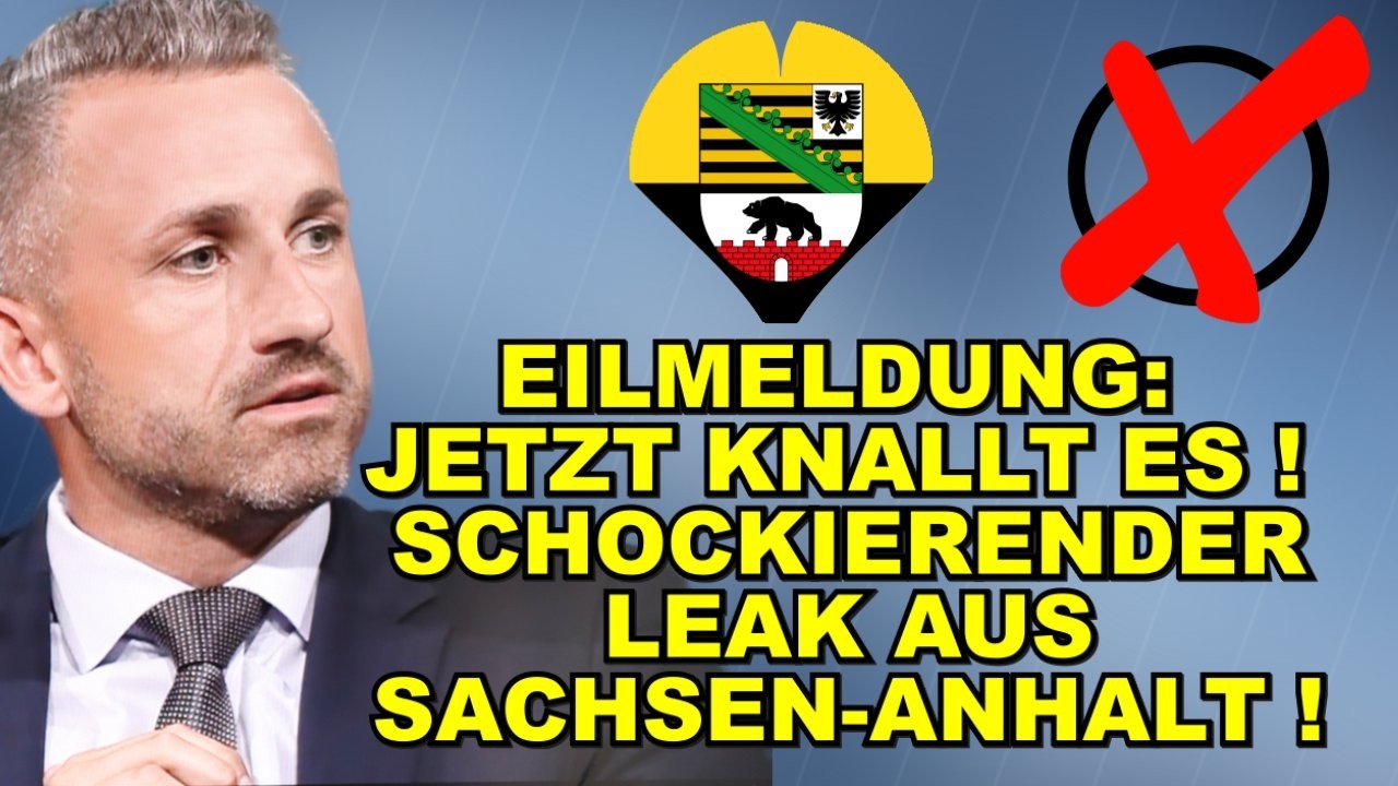 EIL: Jetzt KNALLT ES! Sachsen-Anhalt-LEAK!