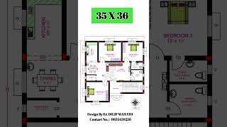 Download lagu 35X36  House plan !! 35 BY 36 Ghar ka naksha #shorts #building_plan #engineer_mahato #2bhk_house mp3