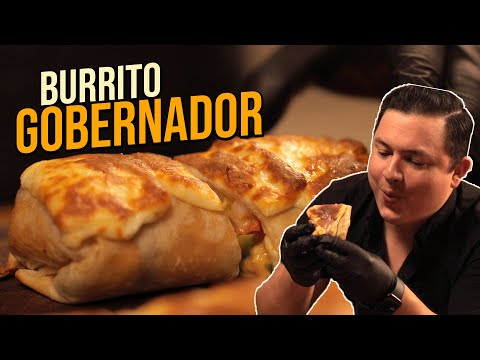 Taco Gobernador Burrito with Shrimp