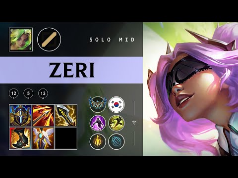 Zeri Mid vs Yasuo - KR Challenger Patch 25.22
