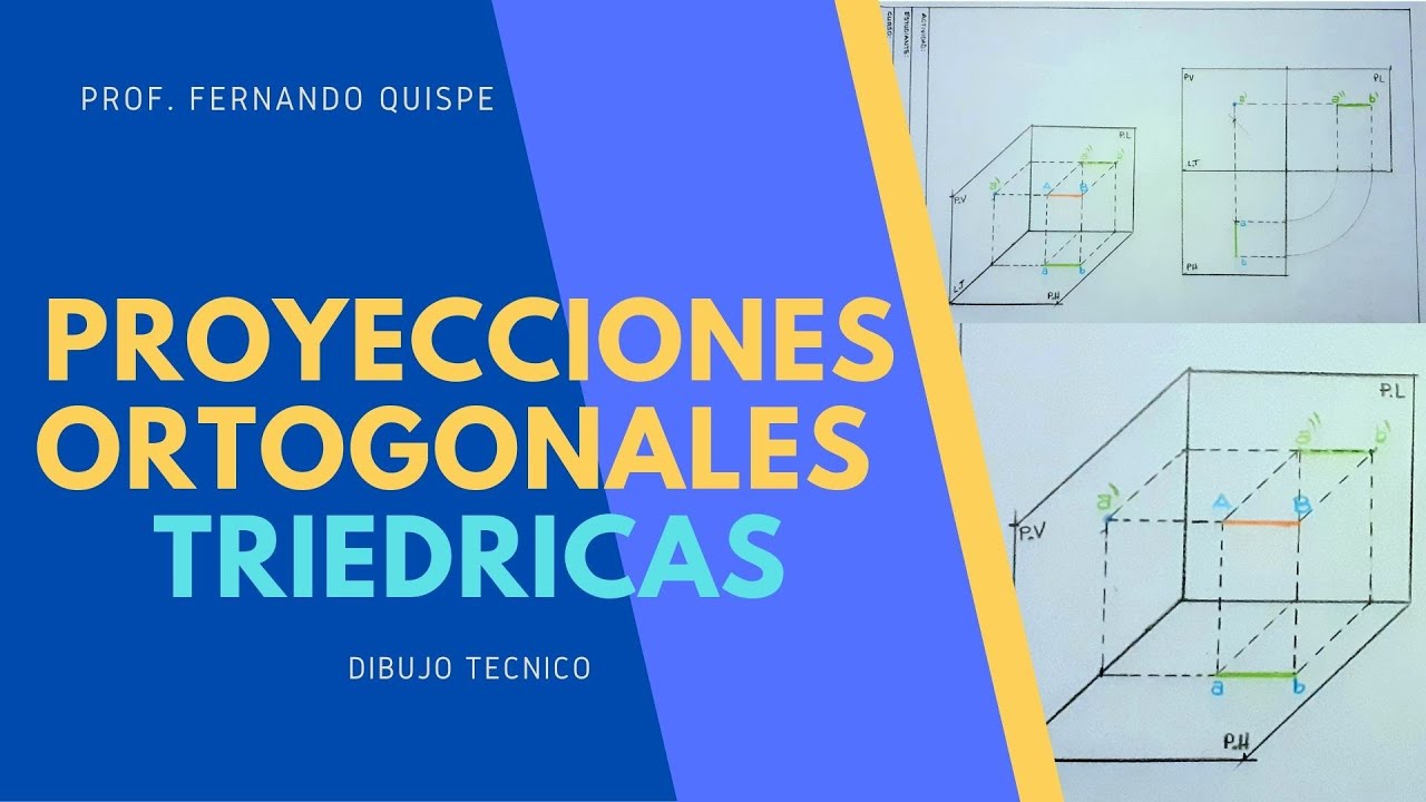 PROYECIONES OROTOGONALES TRIEDRICAS/ Linea recta horizontal