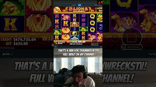 BIG WIN AT TRAINWRECKSTV! 500K$ PER SPIN! #stake #slot #bigwin #casino #trainwreckstv #jackpot