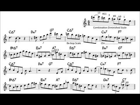 Star Eyes chord progression - Solo Example for Alto Sax