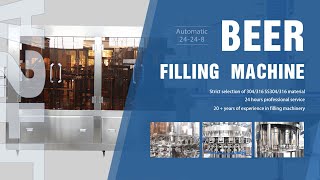 1.5L PET Bottle Beer Filling Machine 24-24-8 Fully Automatic Rinsing Filling and Capping 3 in 1