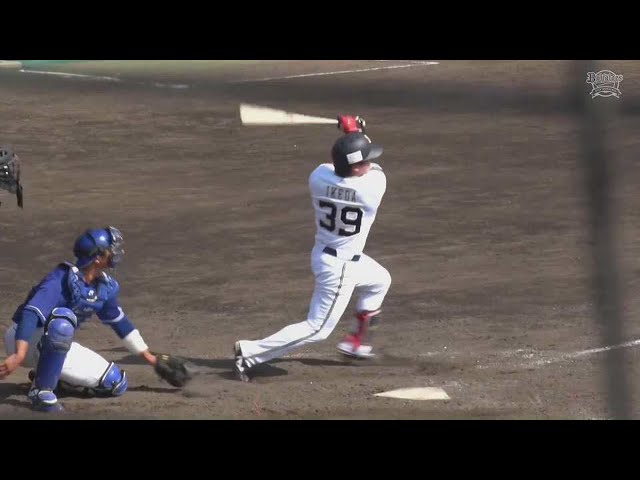 【ファーム】バファローズ・池田陵真 勝ち越しとなるホームランを放つ!! 2022年4月16日  オリックス・バファローズ 対 中日ドラゴンズ