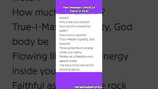 Fam (Members Only) GZA [Verse 3: RZA] #hiphop #rap #music #lyrics #Verse