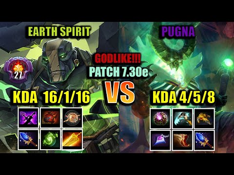 Earth Spirit God Vs Pugna Mid Battle (GODLIKE!!!!!) [Full Match]